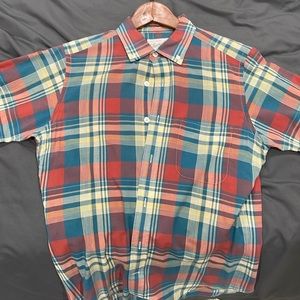 Short sleeved blue and red checked shirt from Trumaker.